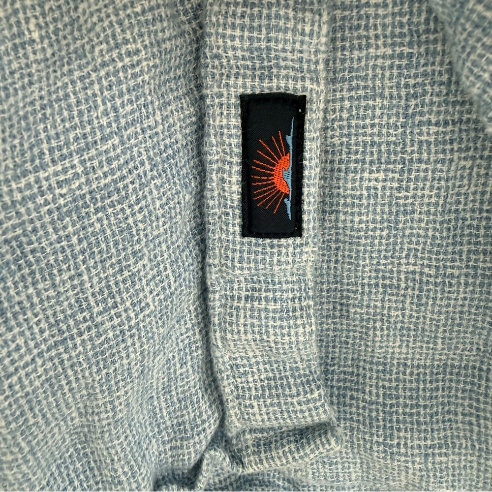 Faherty Short-Sleeve Palma Linen Shirt - Blue Basketweave - Picture 10 of 10